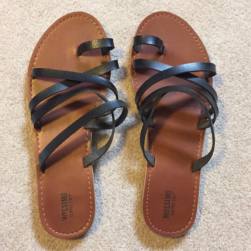 Black strappy sandals
